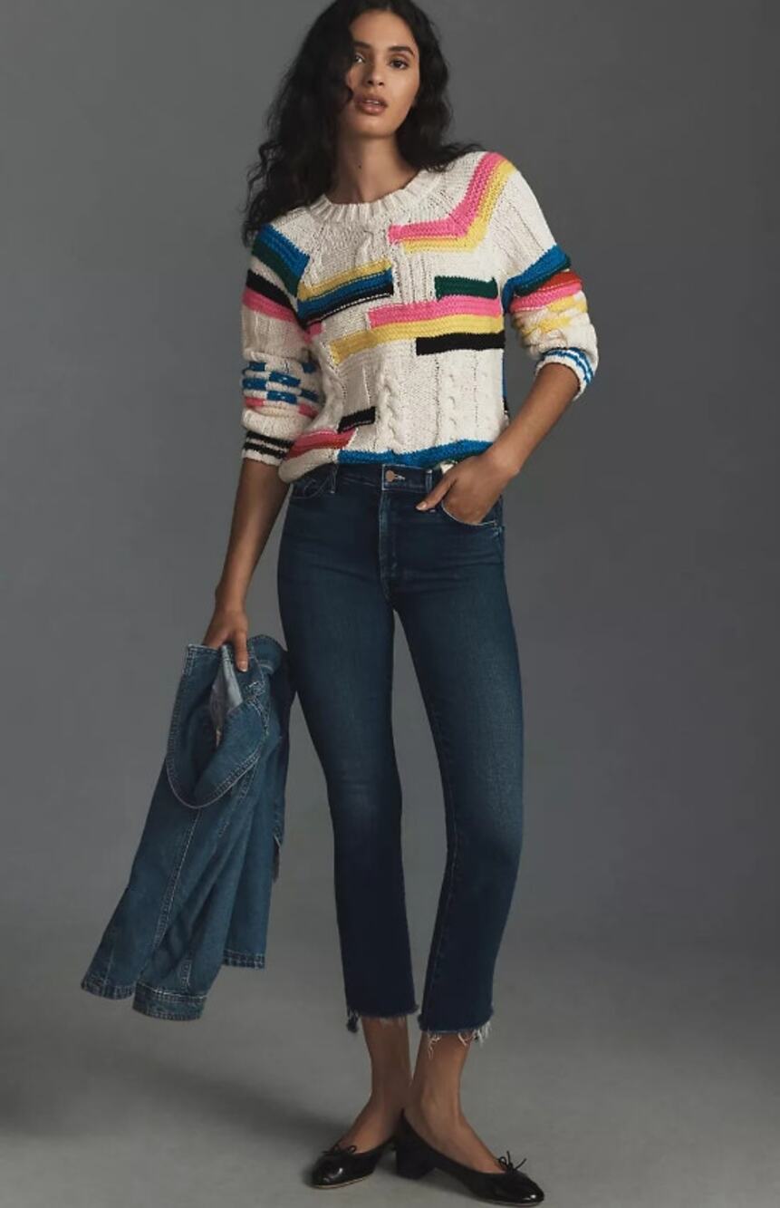 EUC MOTHER The Insider Crop Step Fray Jeans - 25 waist
